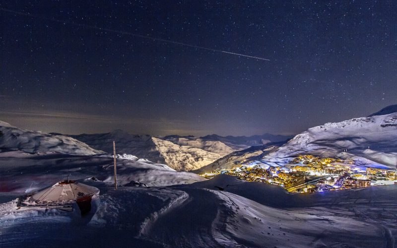 alpes franceses esqui noche