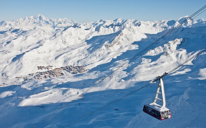 esqui alpes franceses telecabina