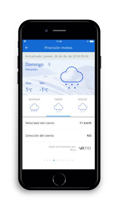 App Estiber pronóstico meteorológico