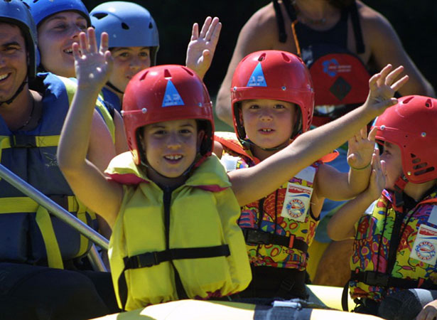 Rafting con niños