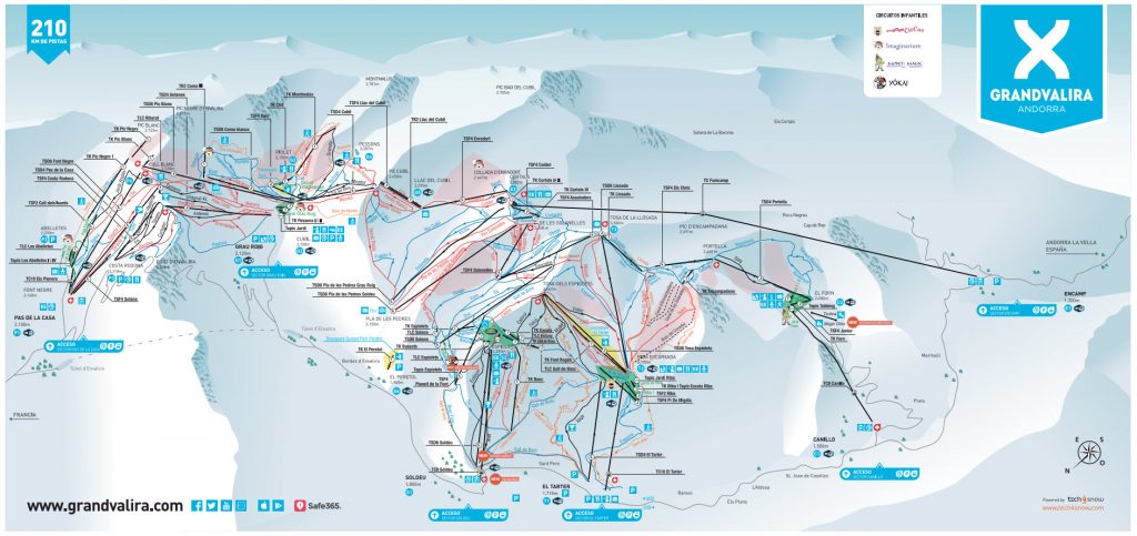 Mapa de pistas Grandvalira Estiber