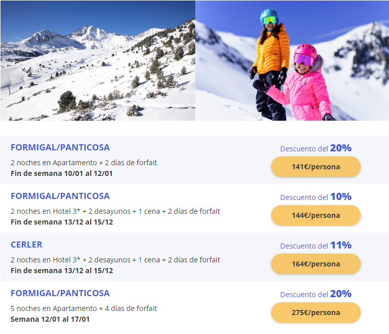 black friday esqui formigal cerler