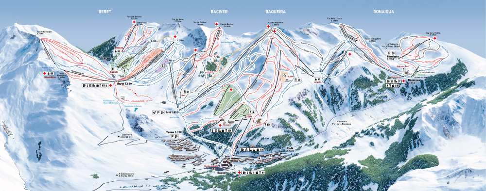 mapa baqueira